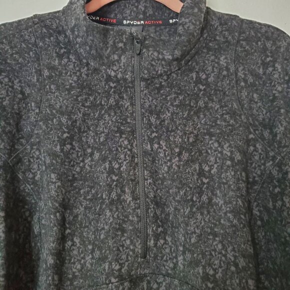 Women's Spyder Active Fleece Pullover 3/4 Zip Size XL Thumbholes Zipper Pocket - Picture 5 of 14